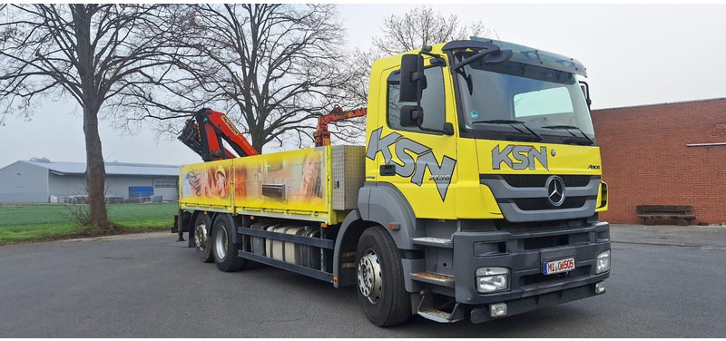 Mercedes-Benz 2636 Axor 3-Achser 6x2 mit Kran PK14002+Funk - Truk flatbed, Truk derek: gambar 1 Mercedes-Benz 2636 Axor 3-Achser 6x2 mit Kran PK14002+Funk - Truk flatbed, Truk derek: gambar 1