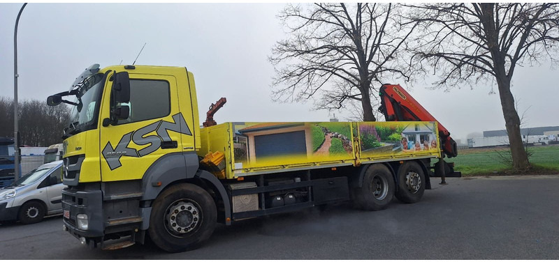 Mercedes-Benz 2636 Axor 3-Achser 6x2 mit Kran PK14002+Funk - Truk flatbed, Truk derek: gambar 2 Mercedes-Benz 2636 Axor 3-Achser 6x2 mit Kran PK14002+Funk - Truk flatbed, Truk derek: gambar 2