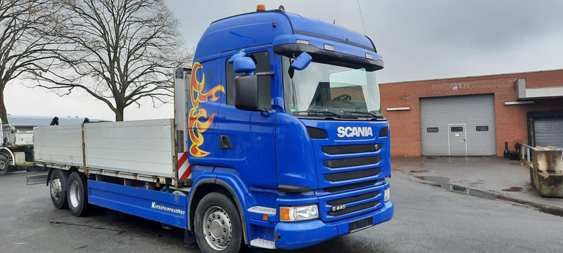 Scania G440 Pritsche 6x2 Kran am Heck vor - Truk flatbed, Truk derek: gambar 2 Scania G440 Pritsche 6x2 Kran am Heck vor - Truk flatbed, Truk derek: gambar 2