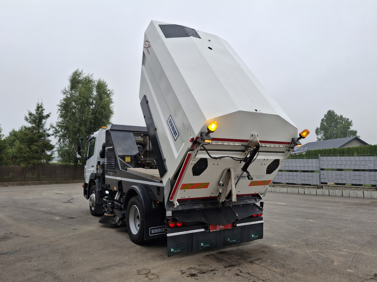 Penyapu jalan MERCEDES-BENZ Atego 1523 Zamiatarka Kehrmaschine Schmidt Street King 660 Euro 6 PM10 2 Motoren Szczotki L/R 2016r: gambar 19