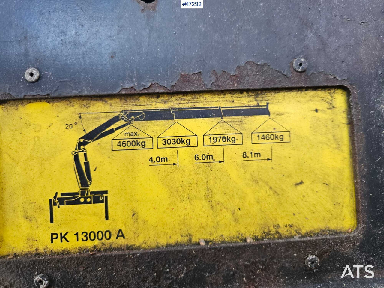 PALFINGER PK 13000 hydraulic crane (1997) - Derek pemuat: gambar 5 PALFINGER PK 13000 hydraulic crane (1997) - Derek pemuat: gambar 5