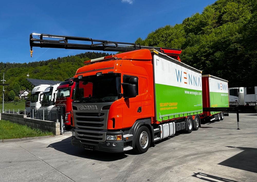 Scania G420 // Tandem // HDS Palfinger 18002 EH // Przyczepa // Oś skrętna podnoszona // Video !!! - Truk dengan terpal samping, Truk listrik: gambar 1 Scania G420 // Tandem // HDS Palfinger 18002 EH // Przyczepa // Oś skrętna podnoszona // Video !!! - Truk dengan terpal samping, Truk listrik: gambar 1