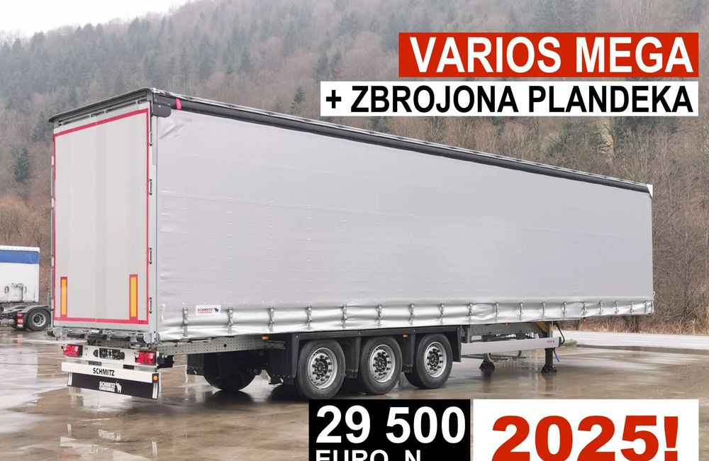 Semi-trailer dengan terpal samping baru Schmitz Cargobull MEGA VARIOS: gambar 1