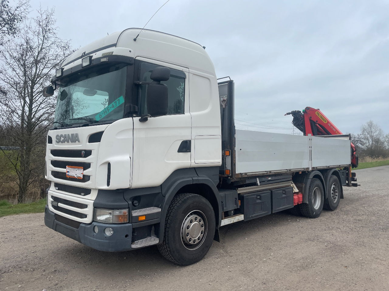 Scania R480 with Palfinger PK 19.001 SLD crane - Truk flatbed: gambar 1 Scania R480 with Palfinger PK 19.001 SLD crane - Truk flatbed: gambar 1