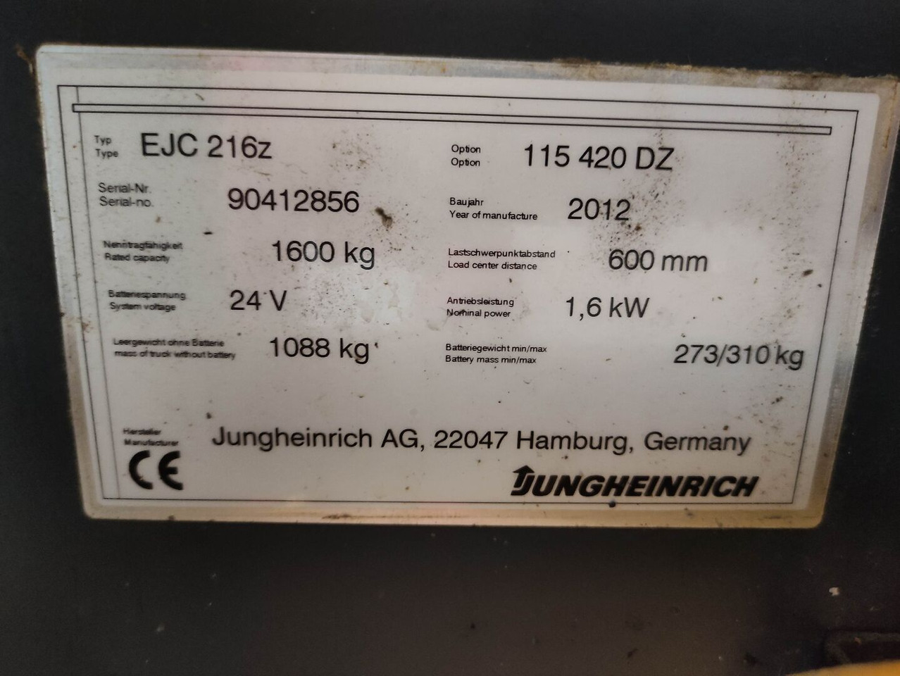 Jungheinrich EJC216Z - Penumpuk: gambar 5 Jungheinrich EJC216Z - Penumpuk: gambar 5