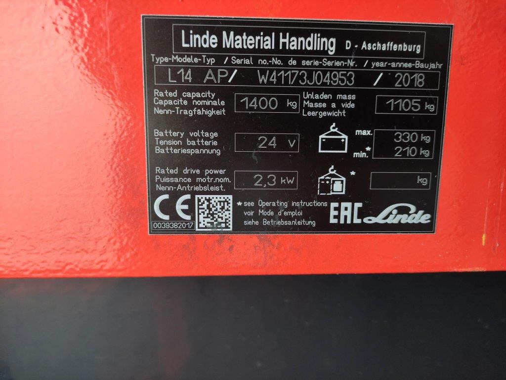 Linde L14-APi-1173 - Penumpuk: gambar 5 Linde L14-APi-1173 - Penumpuk: gambar 5