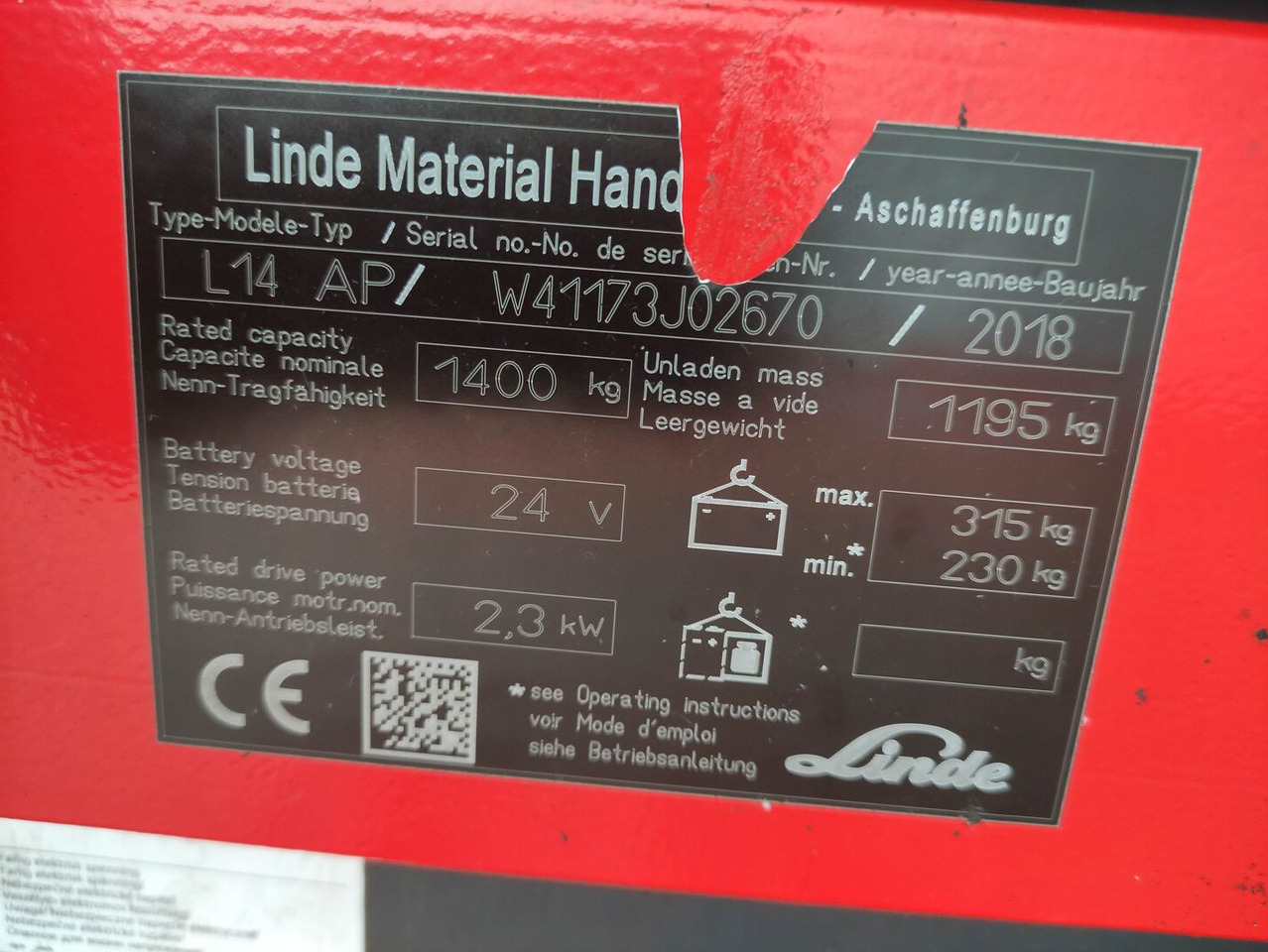 Linde L14 APi - Penumpuk: gambar 5 Linde L14 APi - Penumpuk: gambar 5