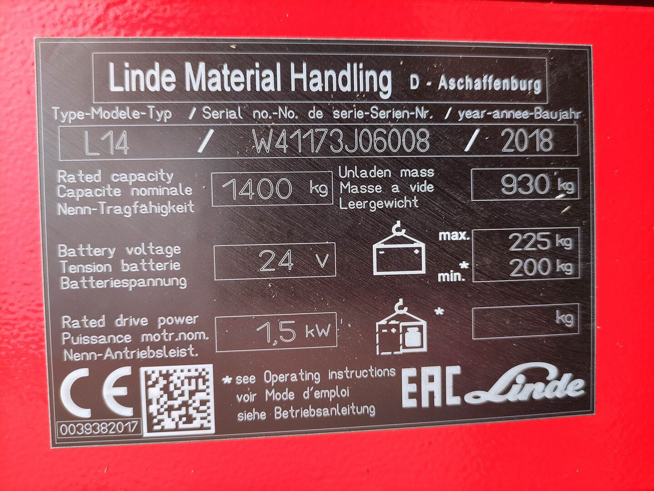 Linde L14i-1173 - Penumpuk: gambar 5 Linde L14i-1173 - Penumpuk: gambar 5