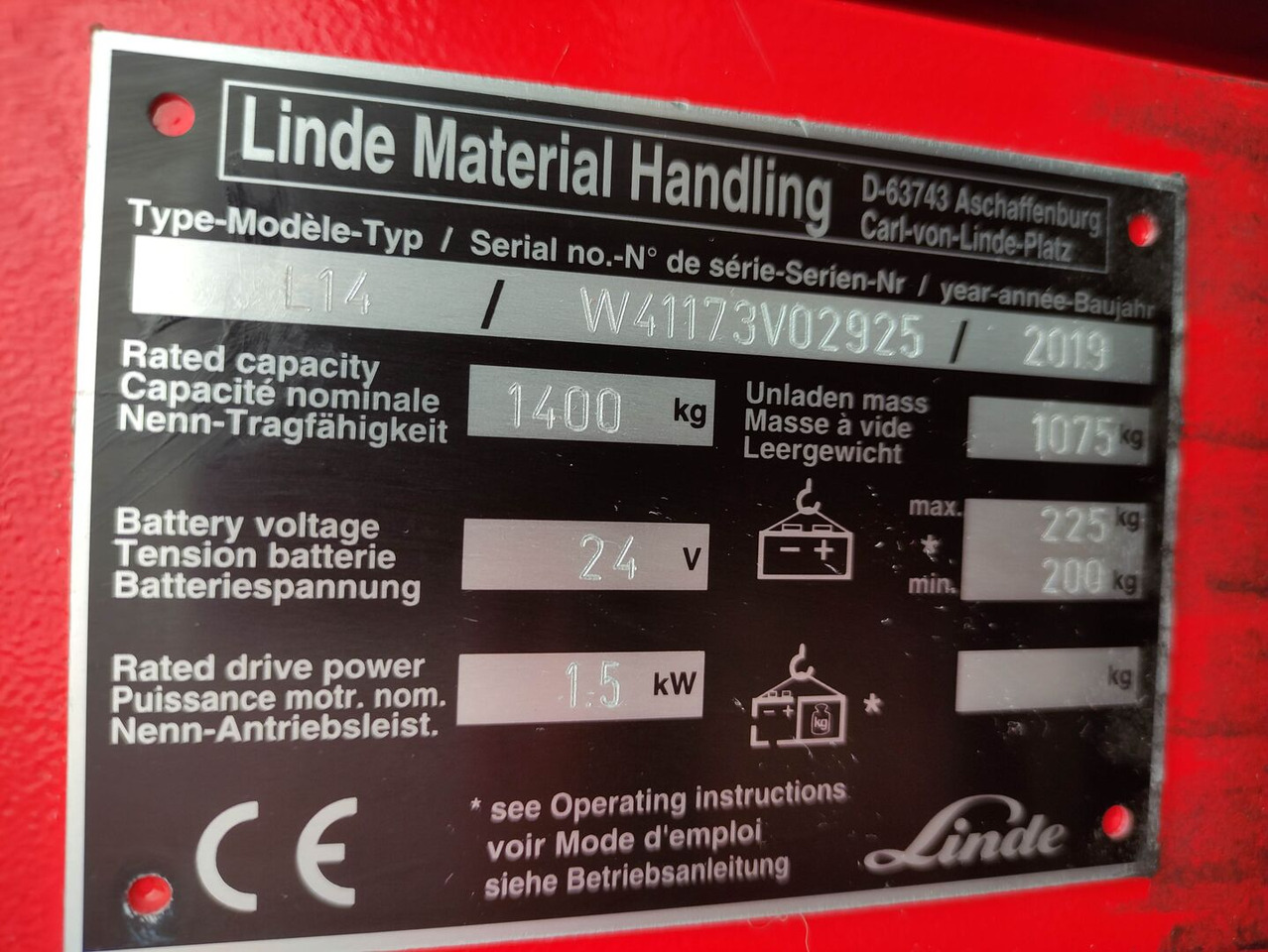 Linde L14i-1173 - Penumpuk: gambar 5 Linde L14i-1173 - Penumpuk: gambar 5
