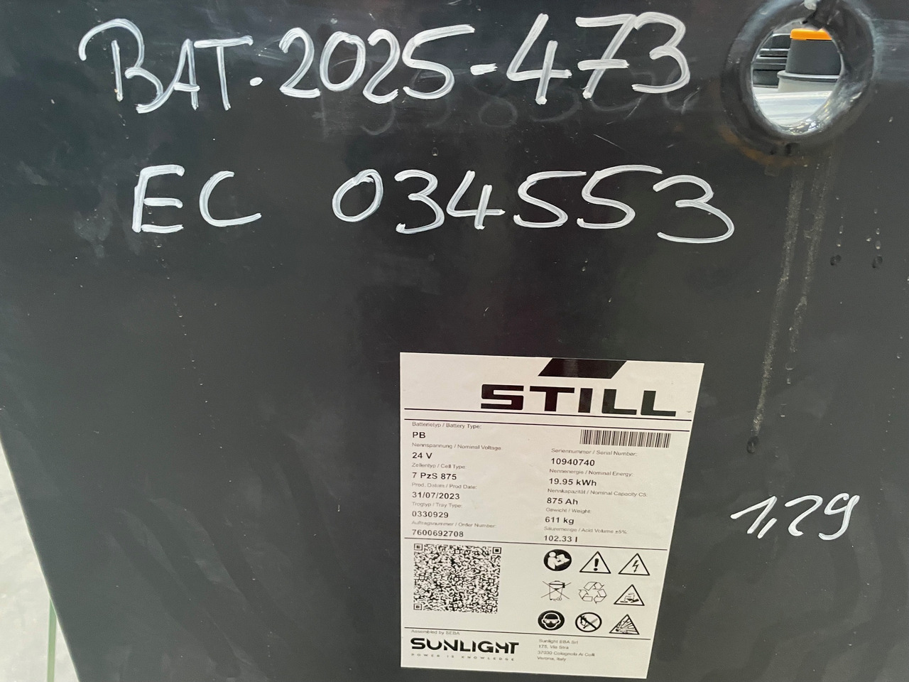 Sunlight 24V 7 PZS 875 - Baterai untuk Peralatan untuk menangani material: gambar 3 Sunlight 24V 7 PZS 875 - Baterai untuk Peralatan untuk menangani material: gambar 3