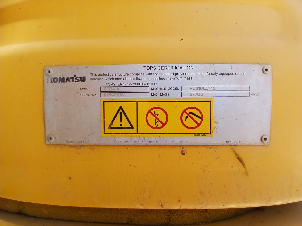 KOMATSU 210LC.10 - Ekskavator: gambar 3 KOMATSU 210LC.10 - Ekskavator: gambar 3
