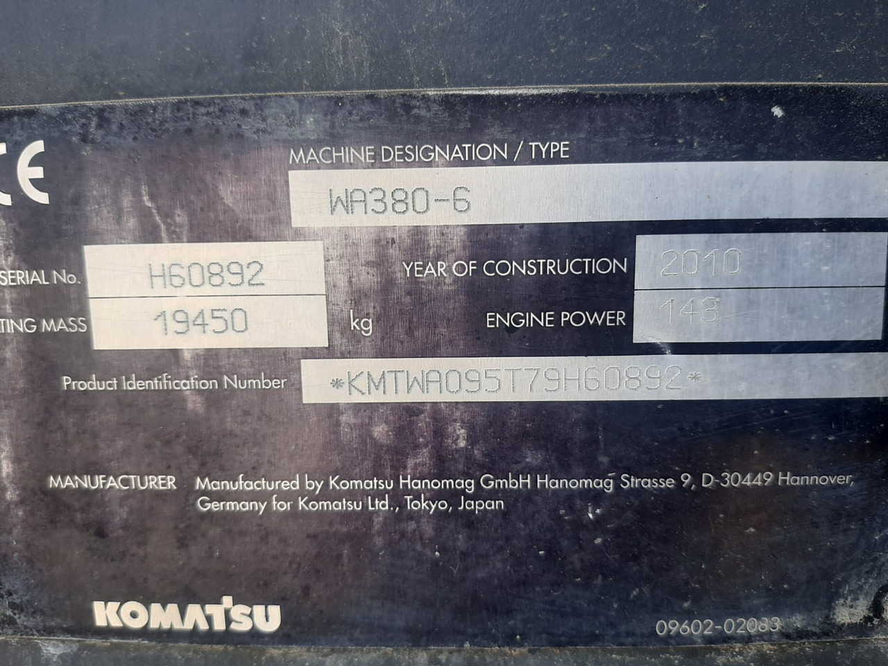 KOMATSU Wa 380.6 - Wheel loader: gambar 3 KOMATSU Wa 380.6 - Wheel loader: gambar 3
