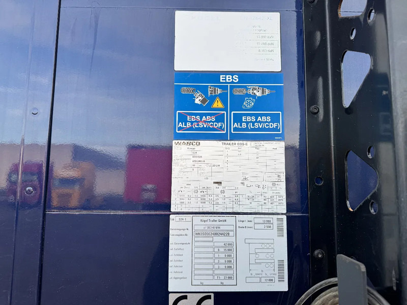 Semi-trailer dengan terpal samping Kögel Schuifzeil met Coil / BPW-Disc / Lift-as: gambar 12