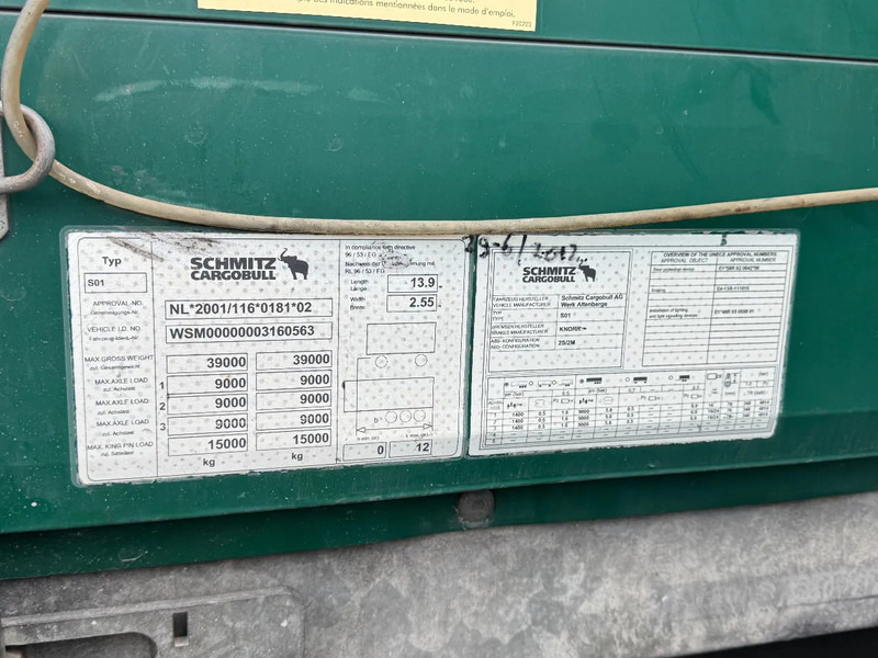 Schmitz Cargobull Schuifzeil -Dak / Coil 9mtr / Rotos DISC / Apk! - Semi-trailer dengan terpal samping: gambar 5 Schmitz Cargobull Schuifzeil -Dak / Coil 9mtr / Rotos DISC / Apk! - Semi-trailer dengan terpal samping: gambar 5