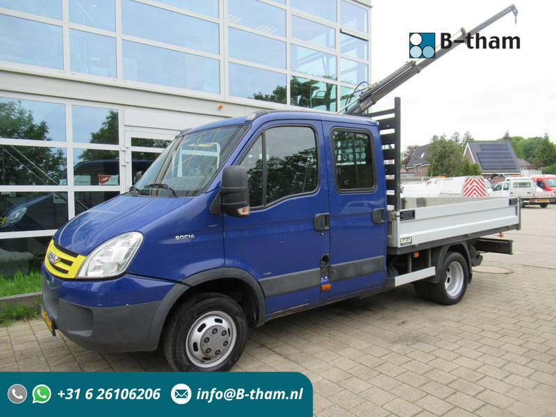 Iveco Daily 50C14G 345 CNG Aardgas AIRCO + HIAB Kraan Kran Crane - Van flatbed, Van kombi: gambar 1 Iveco Daily 50C14G 345 CNG Aardgas AIRCO + HIAB Kraan Kran Crane - Van flatbed, Van kombi: gambar 1