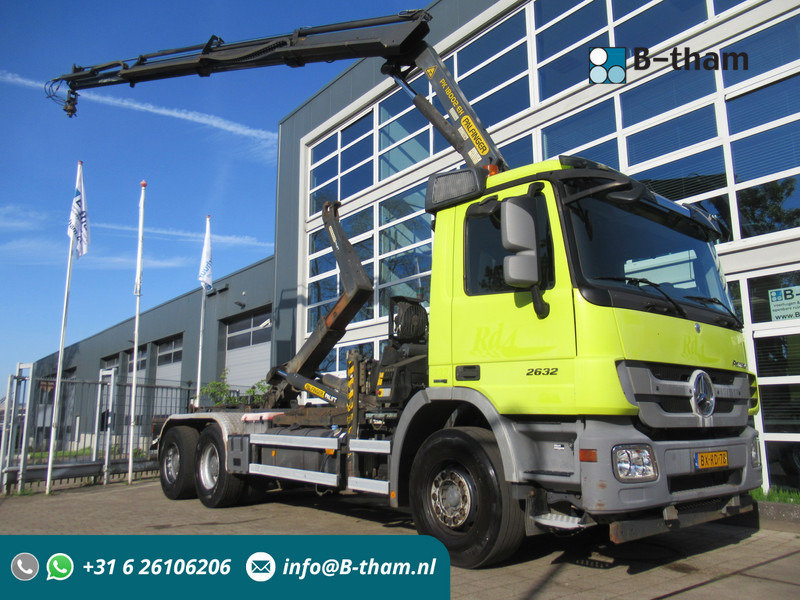 Mercedes-Benz Actros 2632 6X4 Steel + Palfinger PK18002-EH + 20T Haak Hook Haken - Pengangkut kontainer/ Container truck, Truk derek: gambar 1 Mercedes-Benz Actros 2632 6X4 Steel + Palfinger PK18002-EH + 20T Haak Hook Haken - Pengangkut kontainer/ Container truck, Truk derek: gambar 1