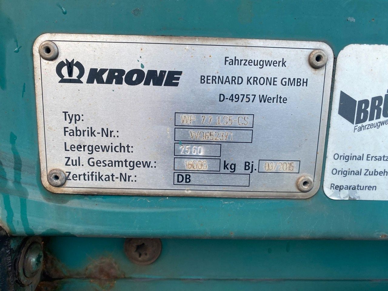Krone WP 7.7. LS5-CS Wechselbrücke 7,82m - Semi-trailer pengangkut mobil: gambar 4 Krone WP 7.7. LS5-CS Wechselbrücke 7,82m - Semi-trailer pengangkut mobil: gambar 4