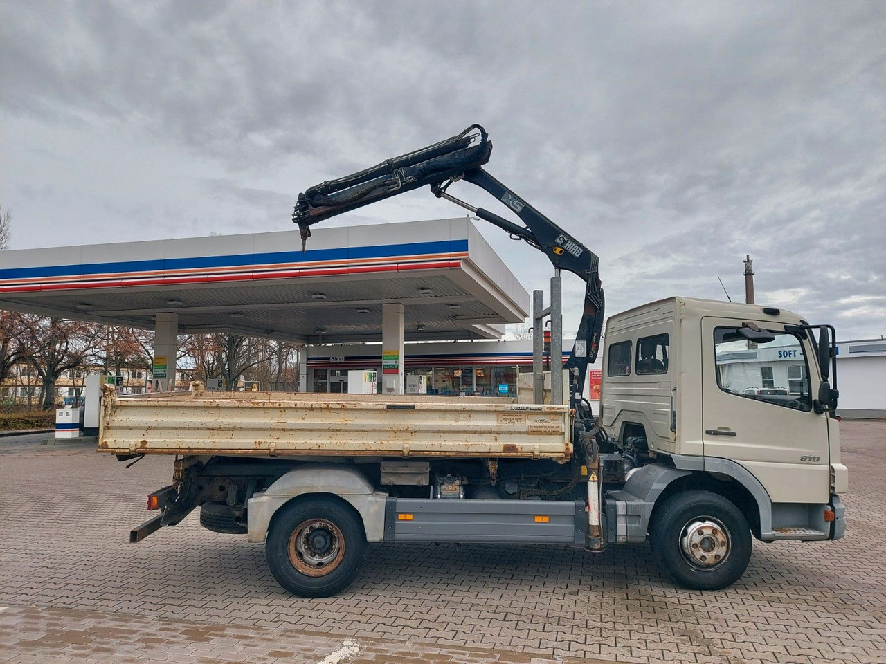 Mercedes-Benz Atego 2 4-Zyl. 4x2 918 4x2 MEILLER HIAB066 Kran - Truk jungkit, Truk derek: gambar 2 Mercedes-Benz Atego 2 4-Zyl. 4x2 918 4x2 MEILLER HIAB066 Kran - Truk jungkit, Truk derek: gambar 2