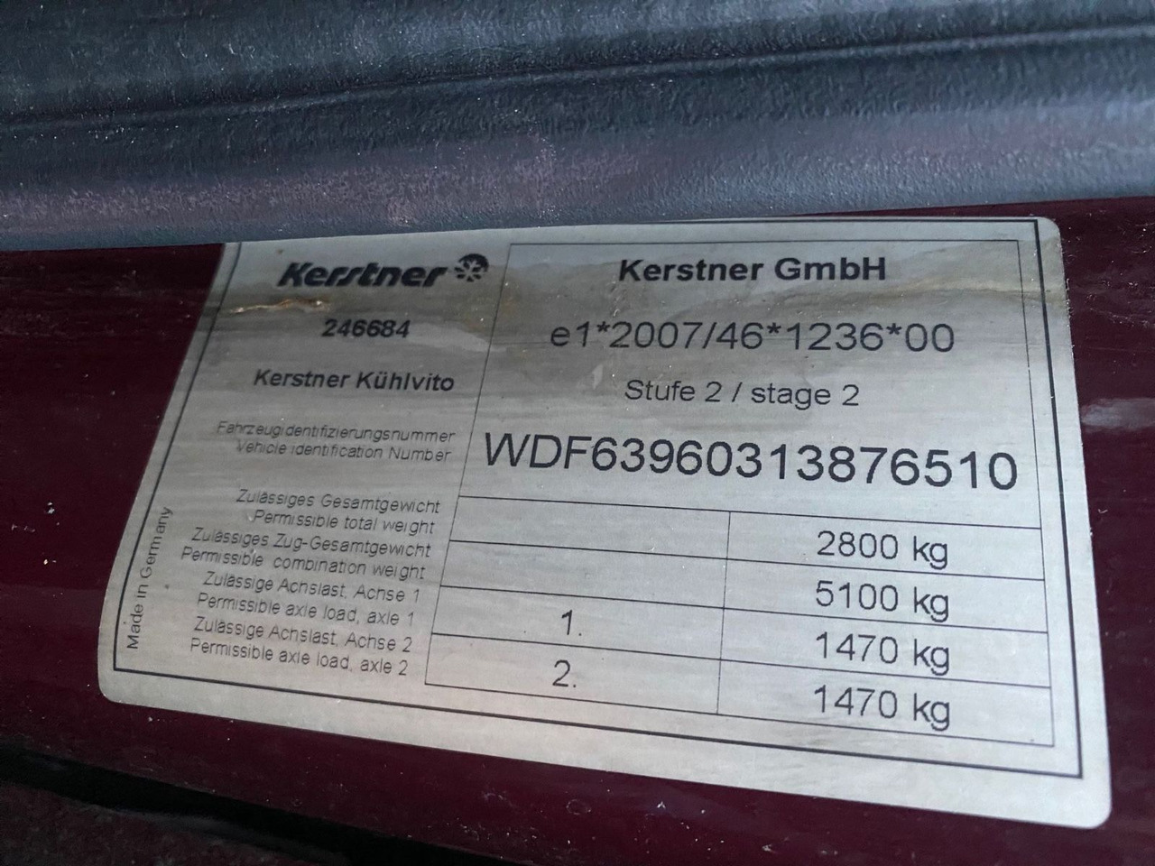 Van berpendingin Mercedes-Benz Vito 116 CDI Lang Kühler Cooler KERSTNER 220V: gambar 28