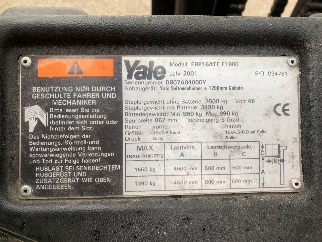 Yale Stapler ERP16ATF E1980 48Volt 1550kg - Forklift listrik: gambar 2 Yale Stapler ERP16ATF E1980 48Volt 1550kg - Forklift listrik: gambar 2