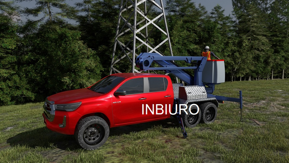 Hilux pickup - Platform udara yang dipasang di truk: gambar 1 Hilux pickup - Platform udara yang dipasang di truk: gambar 1