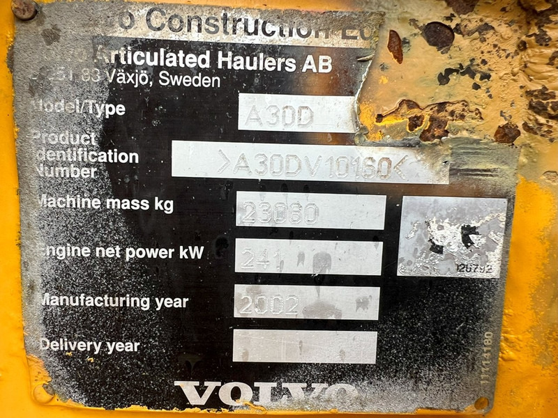 Volvo A30D 6x6 dumper articulated hauler NVT - Tempat sampah artikulasi: gambar 5 Volvo A30D 6x6 dumper articulated hauler NVT - Tempat sampah artikulasi: gambar 5