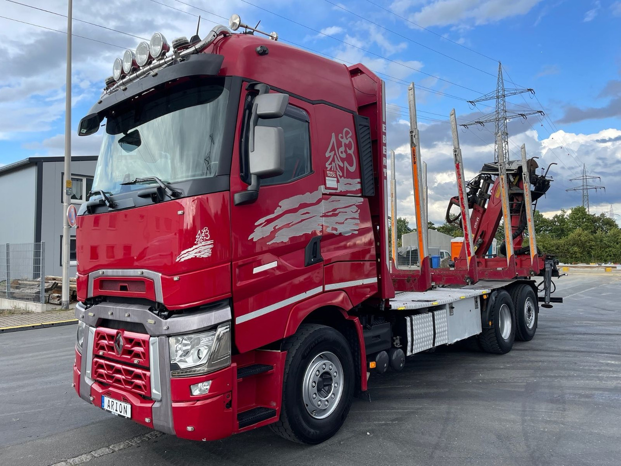 Renault T520 6x2 Kurzholz/PALFINGER/E120Z/VOLVO-ENGINE - Truk logging, Truk derek: gambar 3 Renault T520 6x2 Kurzholz/PALFINGER/E120Z/VOLVO-ENGINE - Truk logging, Truk derek: gambar 3