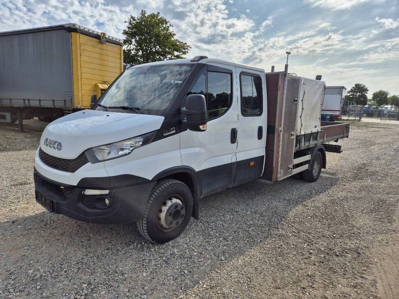 Iveco Daily 70c17 // med lad og presenning - Truk flatbed: gambar 1 Iveco Daily 70c17 // med lad og presenning - Truk flatbed: gambar 1