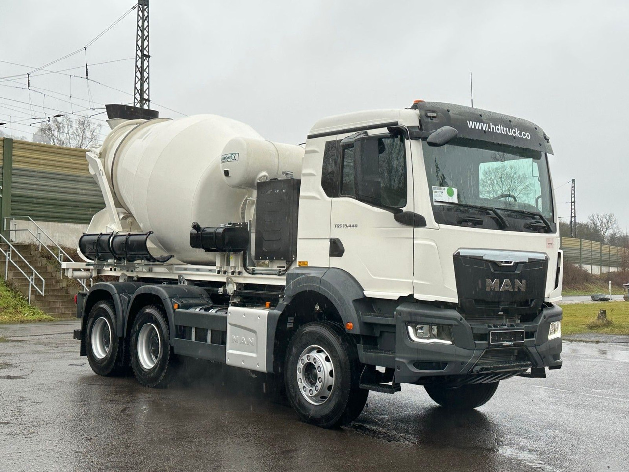 Hook lift, Truk derek MAN TGS 33.440 6x4 Euro6e Abroller + Fahrmischer: gambar 9