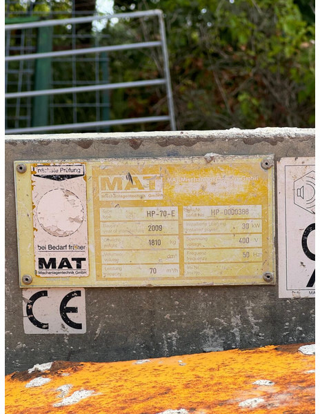 Bauer MAT HP 70 - Pompa beton stasioner untuk Peralatan pertanian: gambar 3 Bauer MAT HP 70 - Pompa beton stasioner untuk Peralatan pertanian: gambar 3