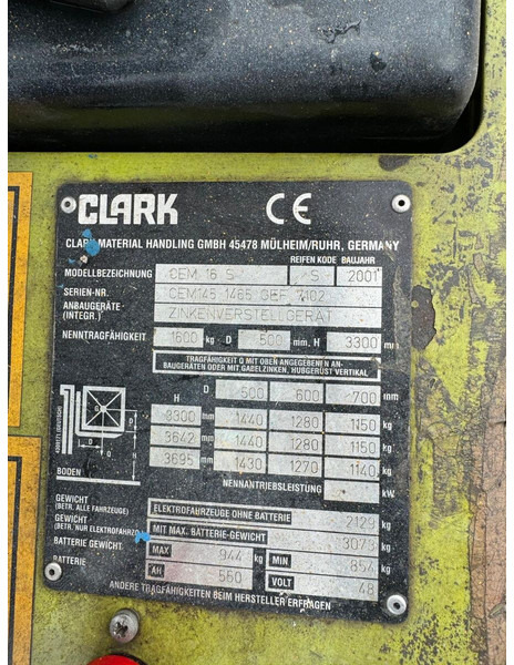 Forklift Clark CEM 16S: gambar 8 Forklift Clark CEM 16S: gambar 8