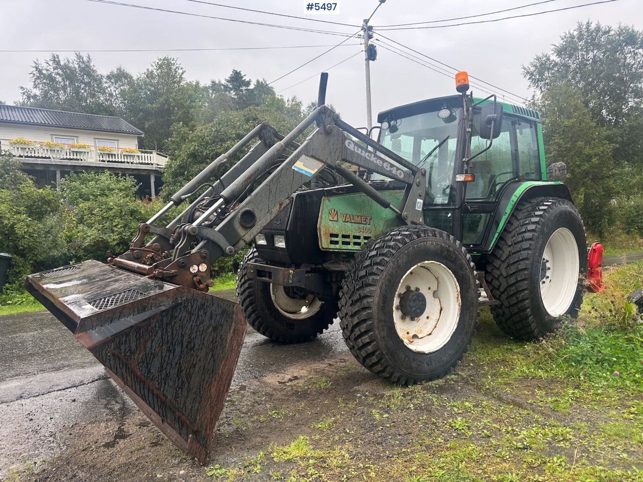 1994 Valmet 6400 Turbo 4x4 tractor with front loader and agricultural tires on rims. - Traktor: gambar 3 1994 Valmet 6400 Turbo 4x4 tractor with front loader and agricultural tires on rims. - Traktor: gambar 3