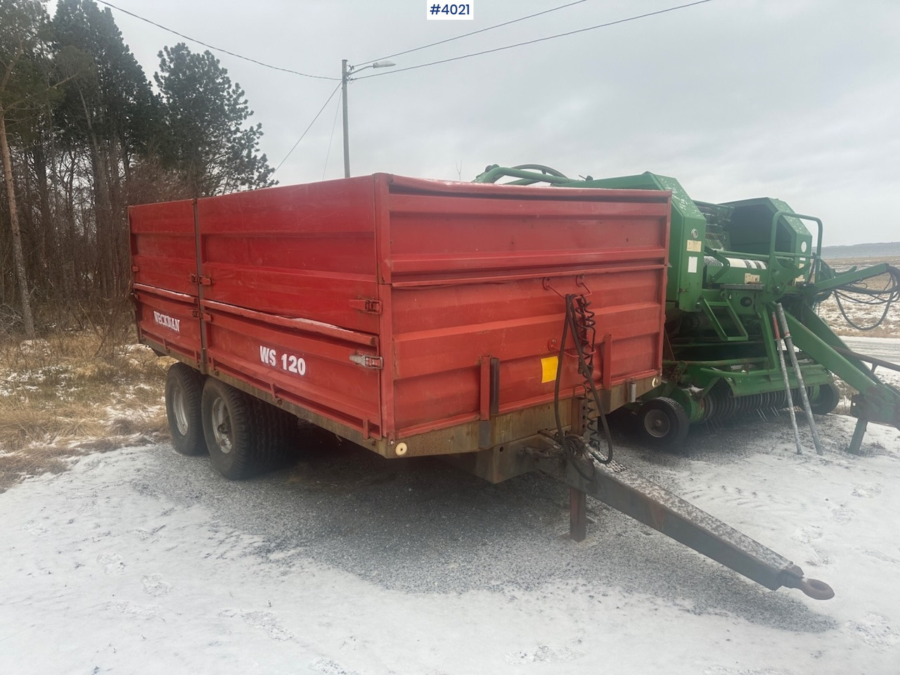 2006 Weckman WS120 traktorhenger m/ rundballegrinder og toppkarmer. - Trailer pertanian: gambar 1 2006 Weckman WS120 traktorhenger m/ rundballegrinder og toppkarmer. - Trailer pertanian: gambar 1