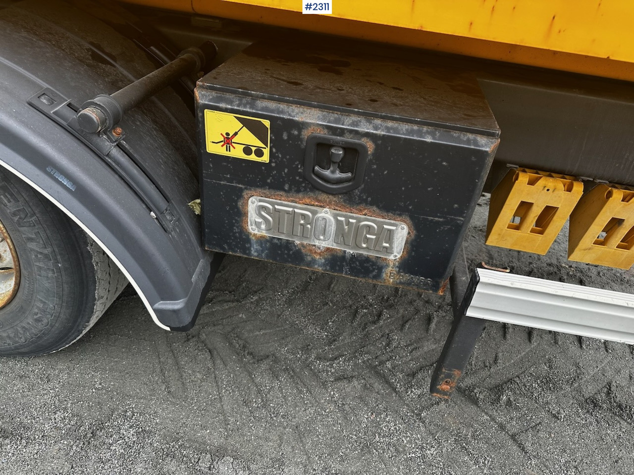 Trailer jungkit pertanian/ Tempat sampah 2016 Stronga DL1200 tractor trailer.: gambar 14