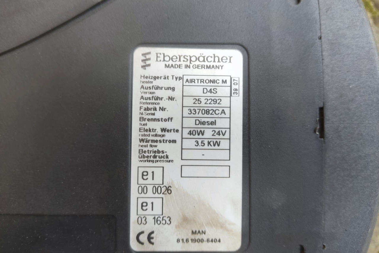 MAN auxiliary heater TESTED D4S - Pemanasan/ Ventilasi untuk Truk: gambar 5 MAN auxiliary heater TESTED D4S - Pemanasan/ Ventilasi untuk Truk: gambar 5
