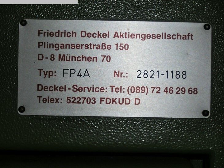 DECKEL FB4A - Mesin milling: gambar 4 DECKEL FB4A - Mesin milling: gambar 4