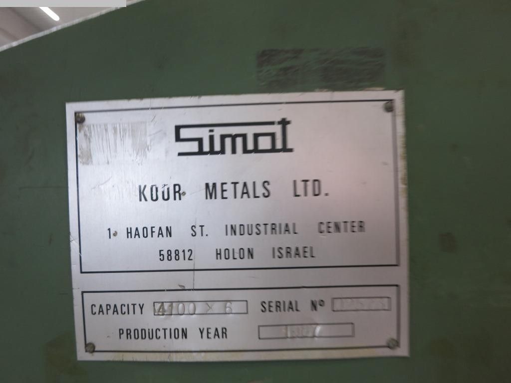 SIMAT 4100x6 - Mesin Shearing Guillotine: gambar 5 SIMAT 4100x6 - Mesin Shearing Guillotine: gambar 5