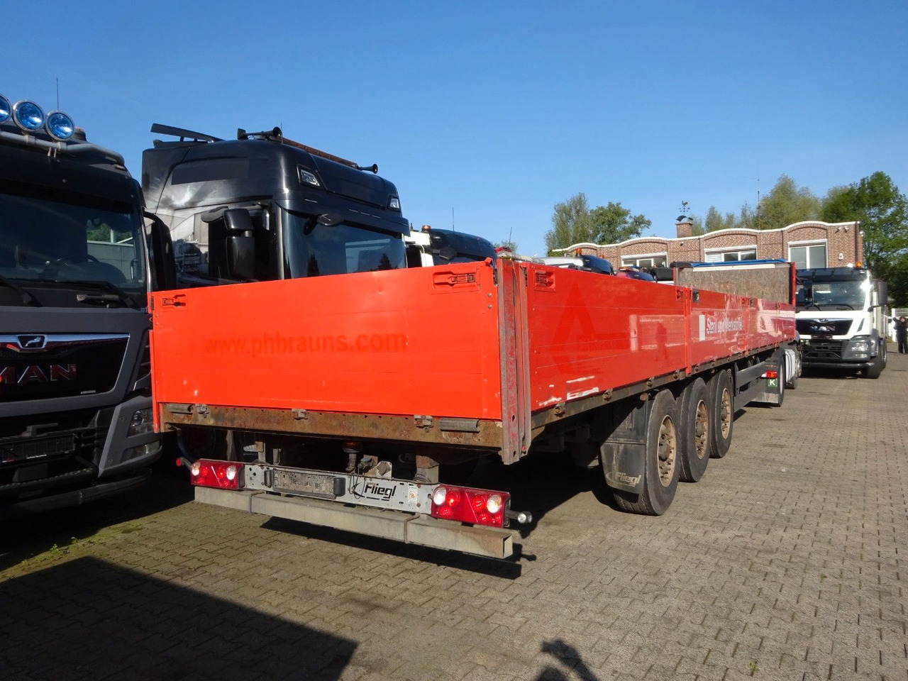 Fliegl Sattelpritsche mit Bordwänden und 3 Achsen - Semi-trailer flatbed: gambar 5 Fliegl Sattelpritsche mit Bordwänden und 3 Achsen - Semi-trailer flatbed: gambar 5