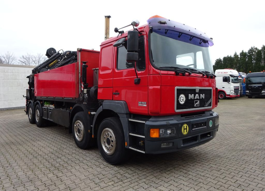 Truk derek, Truk flatbed MAN 35.463 Silent Pritsche + PK 66000 + Seilwinde: gambar 8