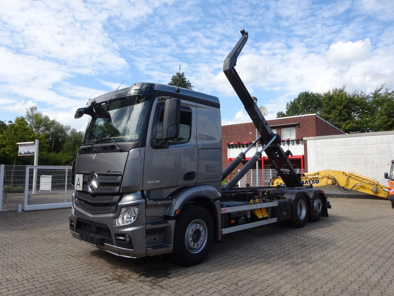 Mercedes-Benz 2545 Actros MEILLER Abroller +Lift-Lenkachse - Hook lift: gambar 1 Mercedes-Benz 2545 Actros MEILLER Abroller +Lift-Lenkachse - Hook lift: gambar 1
