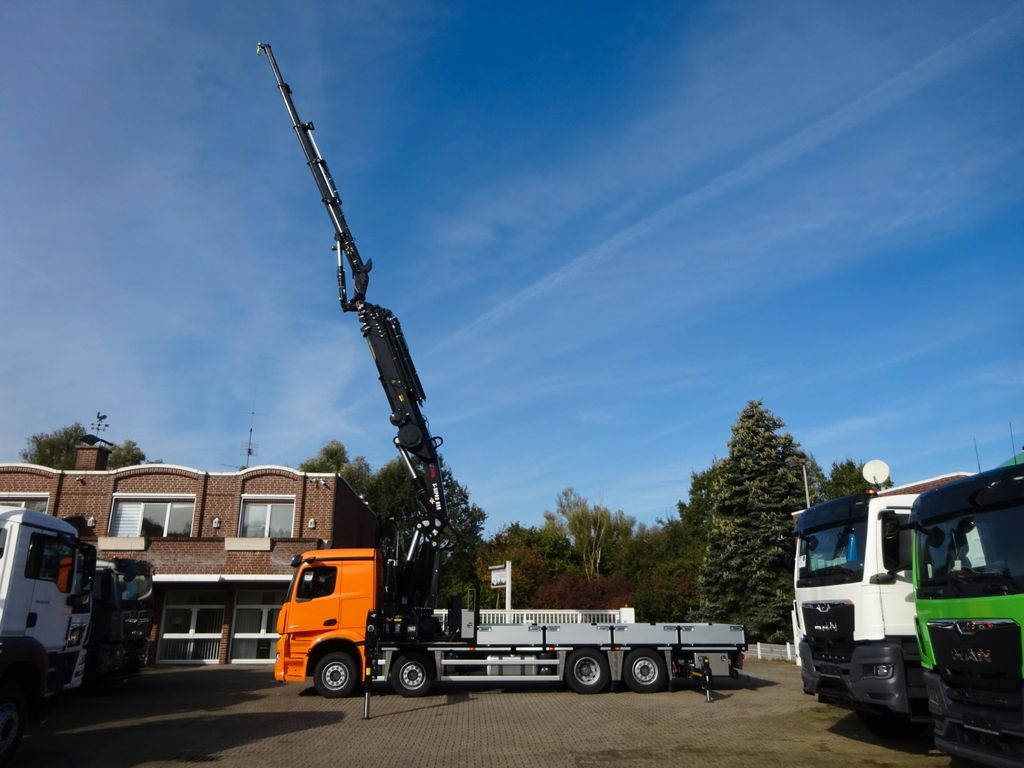 Mercedes-Benz 3751 Arocs Pritsche + HIAB 858 + JIB 8x2  - Truk derek, Truk flatbed: gambar 4 Mercedes-Benz 3751 Arocs Pritsche + HIAB 858 + JIB 8x2  - Truk derek, Truk flatbed: gambar 4