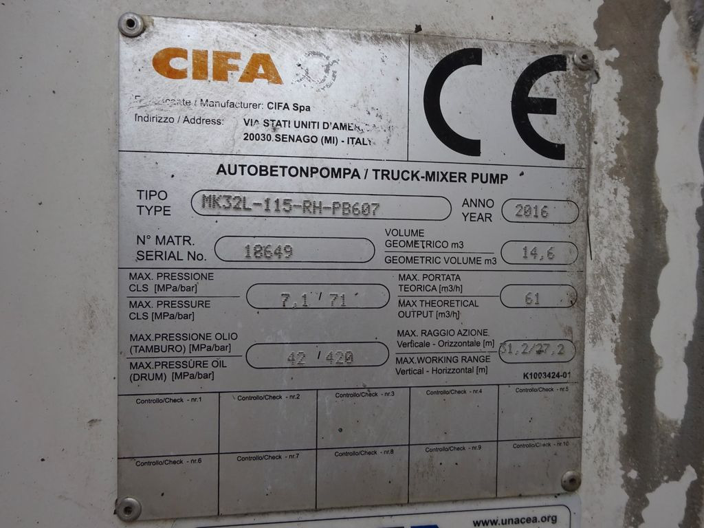 Truk pompa beton Scania PUMI CIFA 32 Meter  4 Knick.: gambar 15