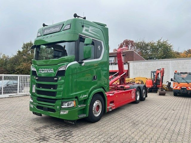 Scania S580 V8 MEILLER Abroller  mit Lift+Lenkachse 6x2 - Hook lift: gambar 4 Scania S580 V8 MEILLER Abroller  mit Lift+Lenkachse 6x2 - Hook lift: gambar 4