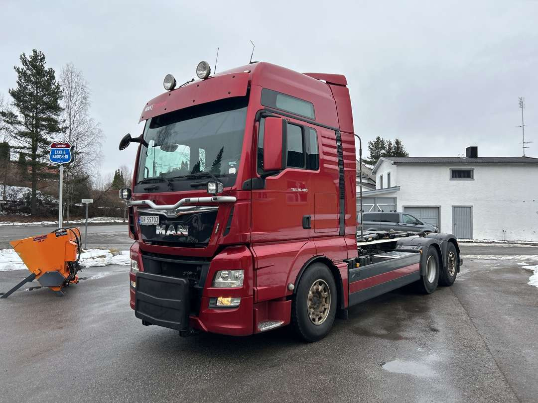 2014 MAN TGX 26.480 Krokbil EU-godkjent Euroklasse 6T - Hook lift: gambar 1 2014 MAN TGX 26.480 Krokbil EU-godkjent Euroklasse 6T - Hook lift: gambar 1