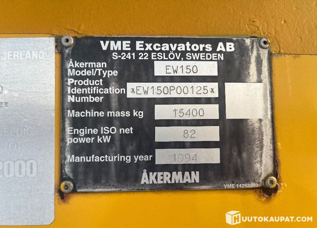 Leasing Åkerman EW 150, 1994, 19,060 h Excavator, Ilmajoki Åkerman EW 150, 1994, 19,060 h Excavator, Ilmajoki: gambar 15 Leasing Åkerman EW 150, 1994, 19,060 h Excavator, Ilmajoki Åkerman EW 150, 1994, 19,060 h Excavator, Ilmajoki: gambar 15