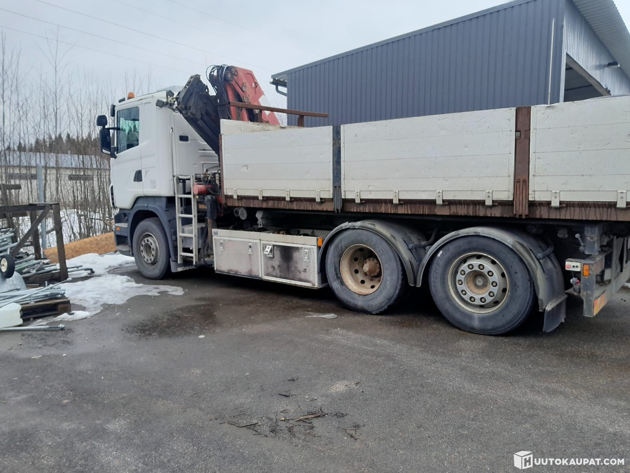 Scania R340, 2006, Kajaani - Truk flatbed, Truk derek: gambar 2 Scania R340, 2006, Kajaani - Truk flatbed, Truk derek: gambar 2