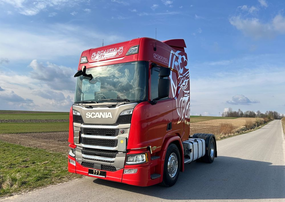 Tractor head Scania R450 FULL ADR RETARDER ALUFELGI z Niemiec od jedynego właściciela ! HYDRAULIKA spod beczki spożywczej ! / do wywrotu ruchomej podłogi beczki TOP TOP TOP OKAZJA: gambar 40