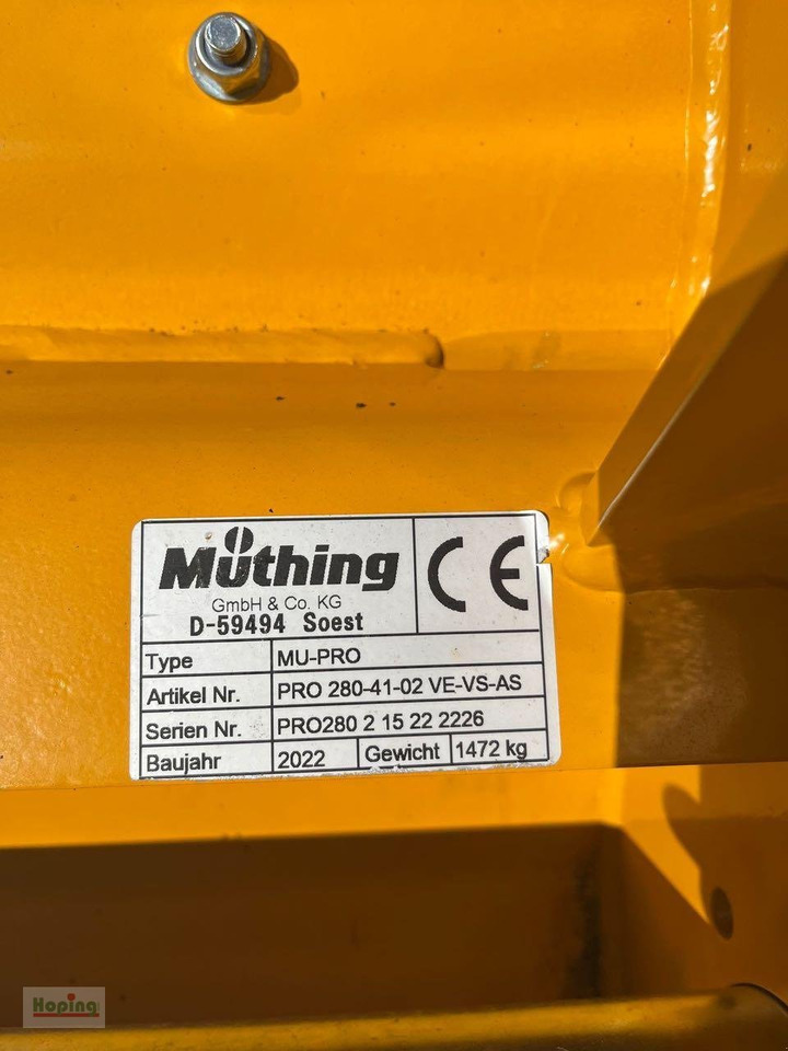 Müthing MU-Pro 280 - Mesin pemotong chopper/ Mulcher: gambar 5 Müthing MU-Pro 280 - Mesin pemotong chopper/ Mulcher: gambar 5
