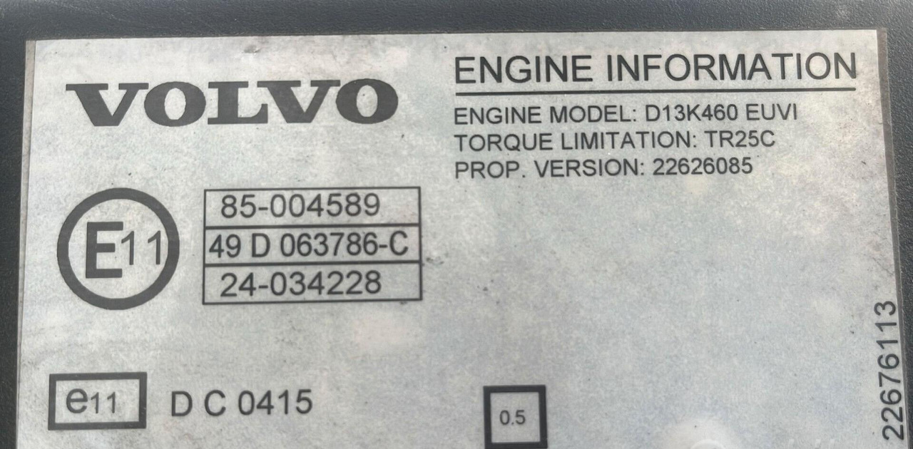 Motore Volvo FH 460 D13K 2019 - Mesin untuk Truk: gambar 3 Motore Volvo FH 460 D13K 2019 - Mesin untuk Truk: gambar 3