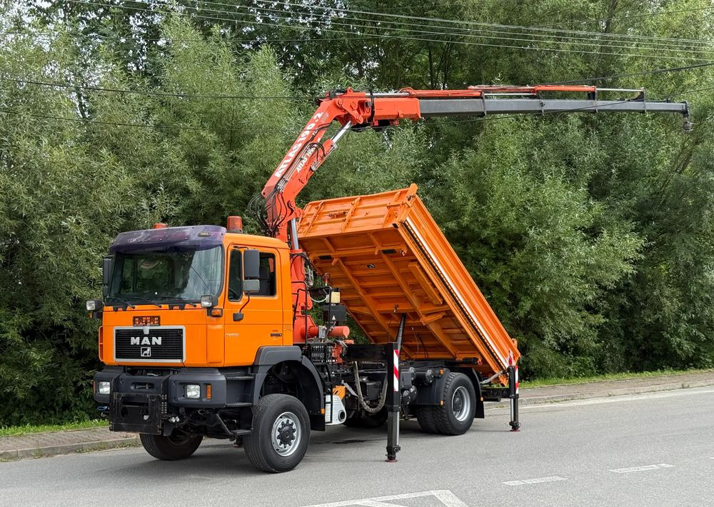 MAN * FE 410 A * MAN * 4x4 * HDS ATLAS 190 * Kiper Wywrotka * Bardzo Dobry Stan * Sprowadzony - Truk jungkit, Truk derek: gambar 1 MAN * FE 410 A * MAN * 4x4 * HDS ATLAS 190 * Kiper Wywrotka * Bardzo Dobry Stan * Sprowadzony - Truk jungkit, Truk derek: gambar 1